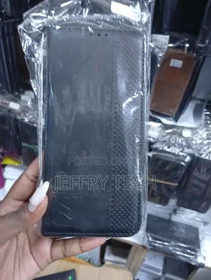 Black Faux Leather Flip Wallet Case Compatible With Various Budget