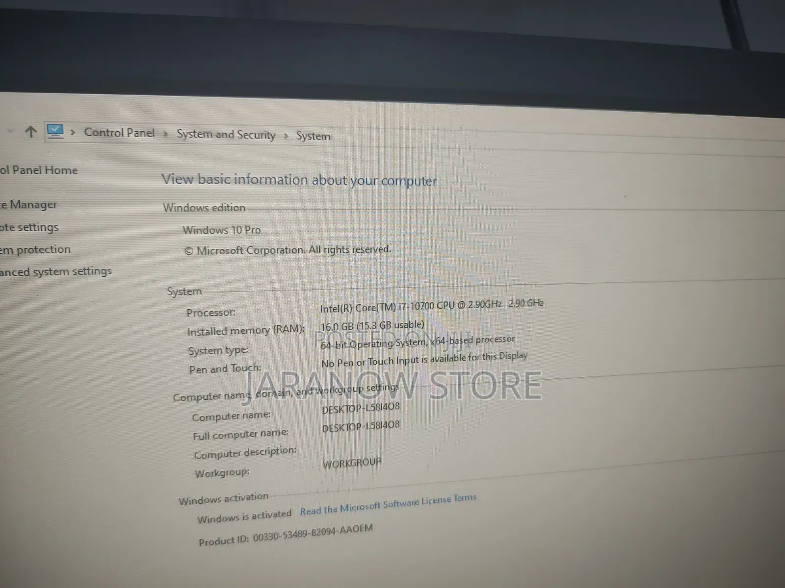 Desktop Computer HP EliteDesk 800 G4 16GB Intel Core i7 SSD 512GB