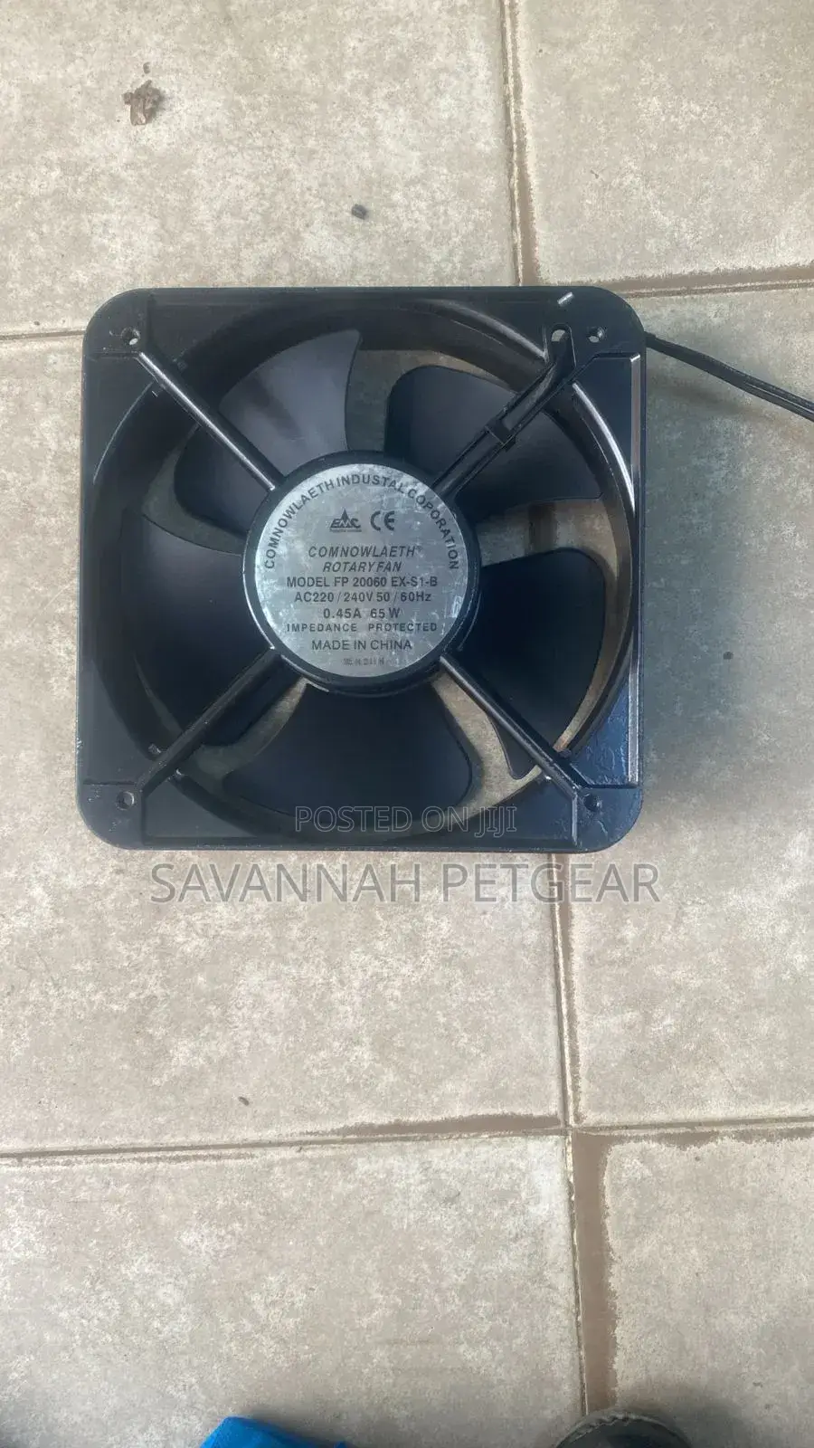 Commonwealth Industrial Fp20060ex-S1-B Ac Axial Fan (200mm by 200mm