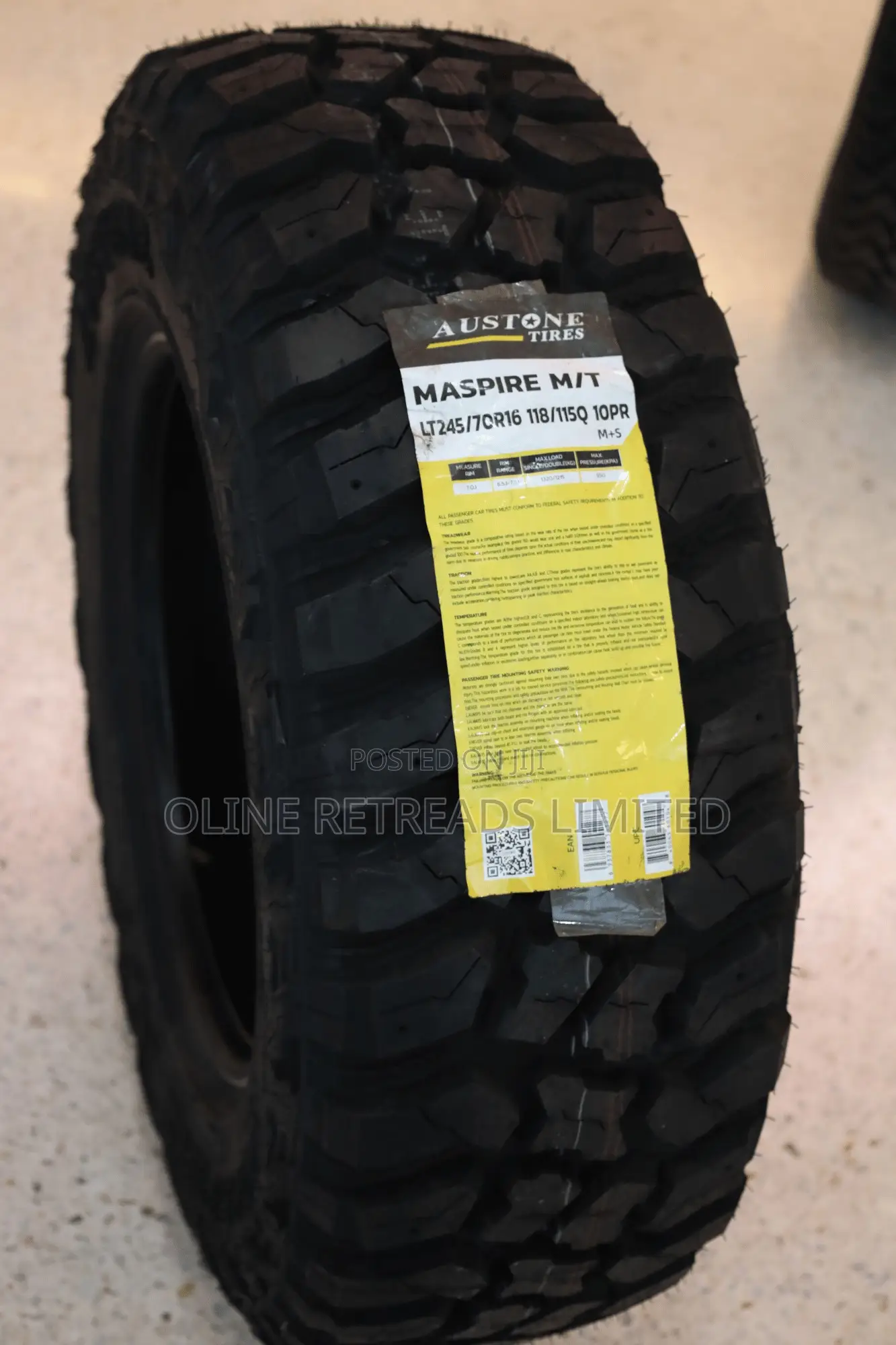 Lt245/70r16 Austone Maspire M/T 10pr
