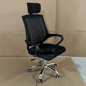 Office Chairs; Ergonomic Managers Executive Headrest Fabric Chairs