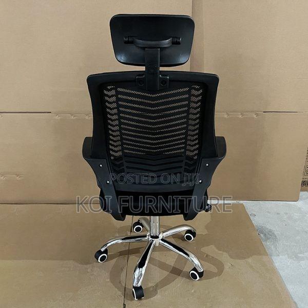 Office Chairs; Ergonomic Managers Executive Headrest Fabric Chairs - thumbnail 3