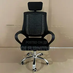 Office Chairs; Ergonomic Managers Executive Headrest Fabric Chairs
