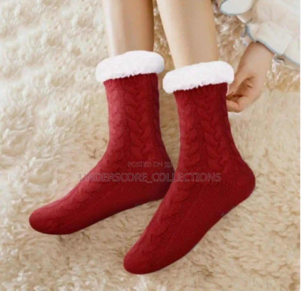 Unisex Slipper Socks Non Slip Knitted (A Pair)