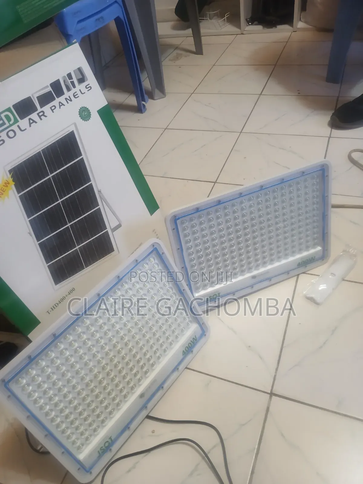 Jsot Dual 400w Solar Floodlight Kit With Large Solar Panel