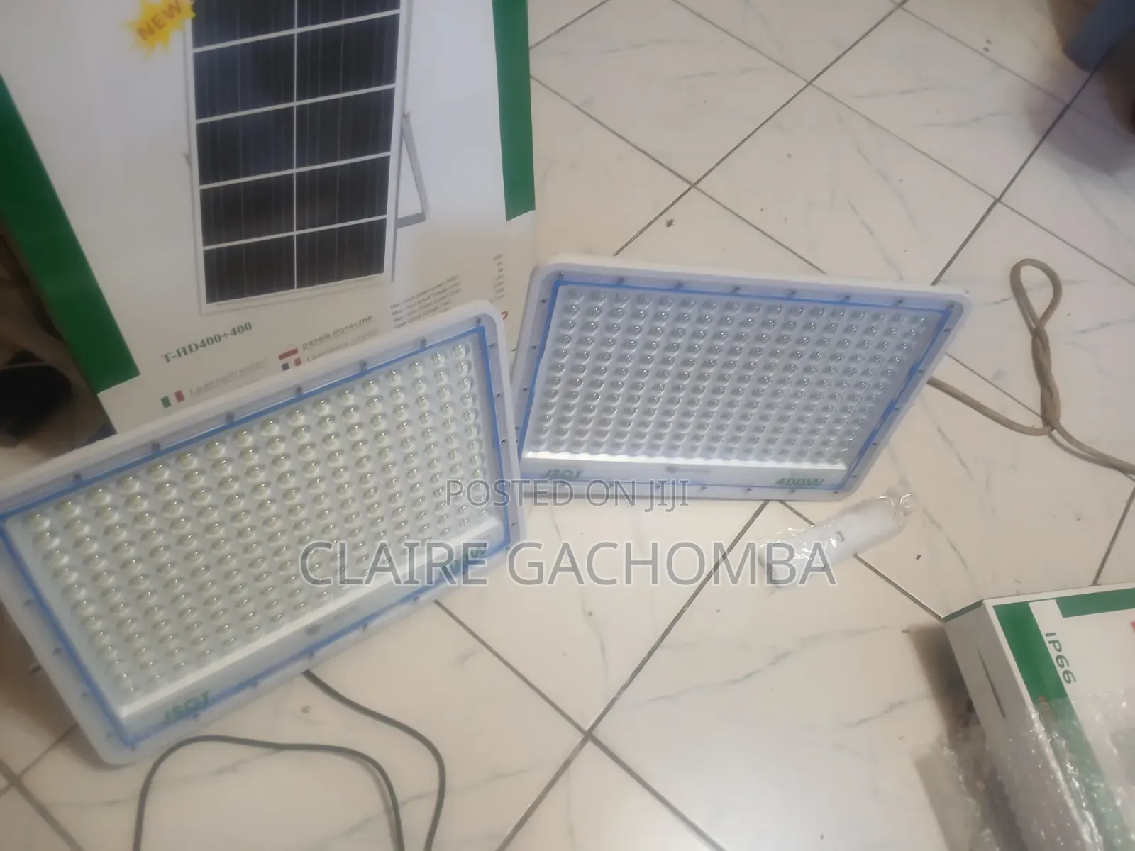 Jsot Outdoor 400+400 Solar Flood Light for Compound Gate Security