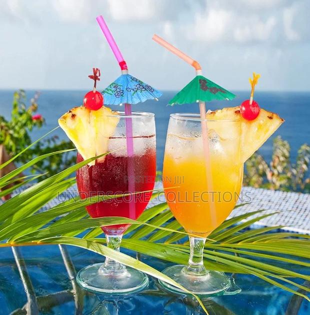 Cocktail Drink Straws With Umbrella (50pcs Packet) - thumbnail 3