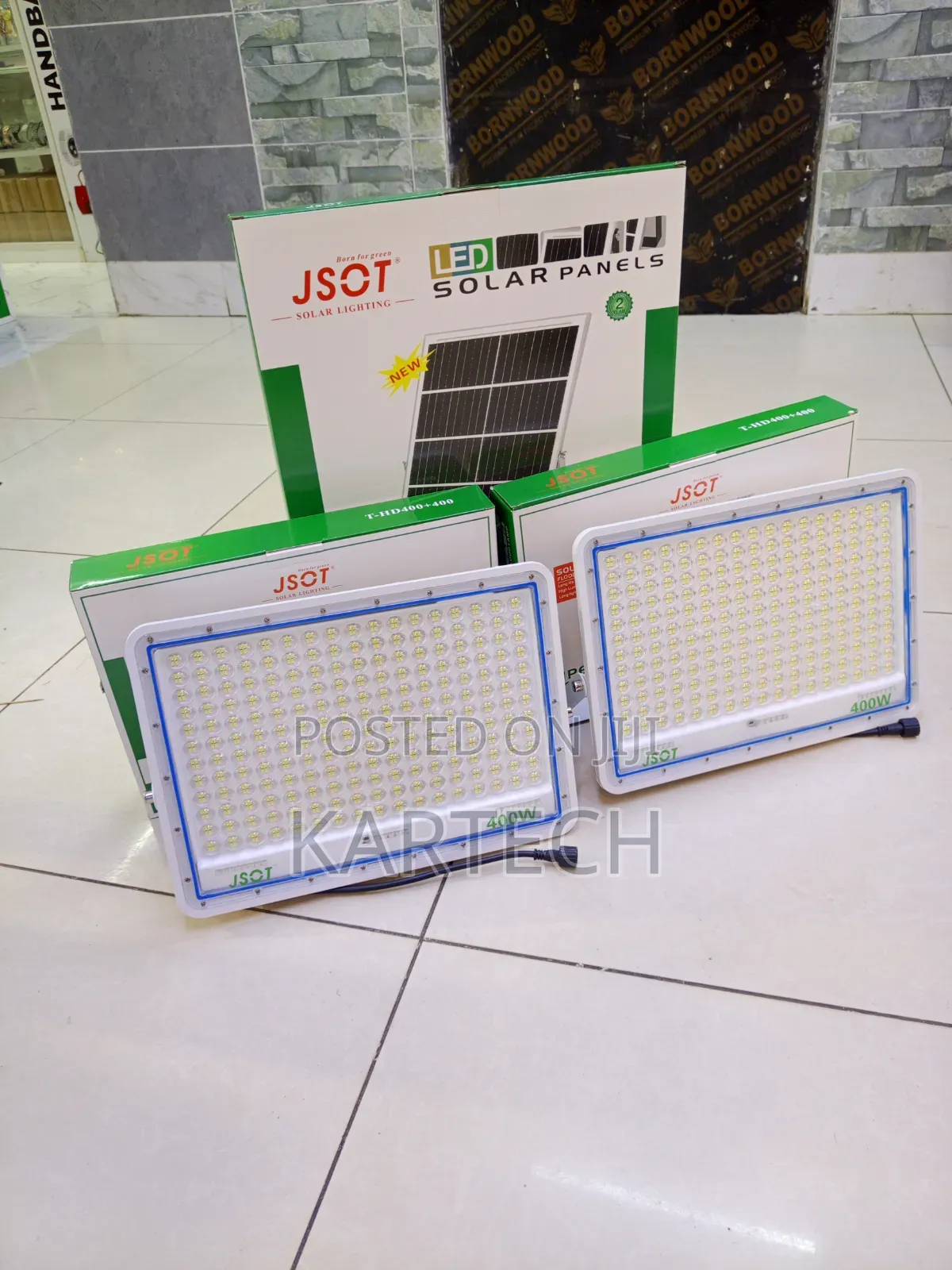Jsot Twin High Power 400w+ 400w Solar Security Floodlight Lamp