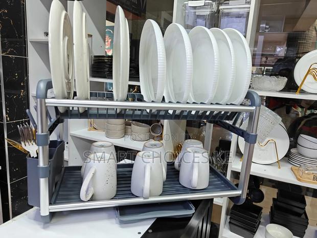 Premium Quality 2tier Aluminum Dish Rack - thumbnail 3