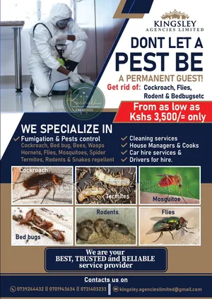 Fumigation and Pest Control Services.