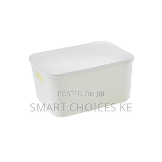 Durable Large Size Modern Storage Basket With Lid - main view
