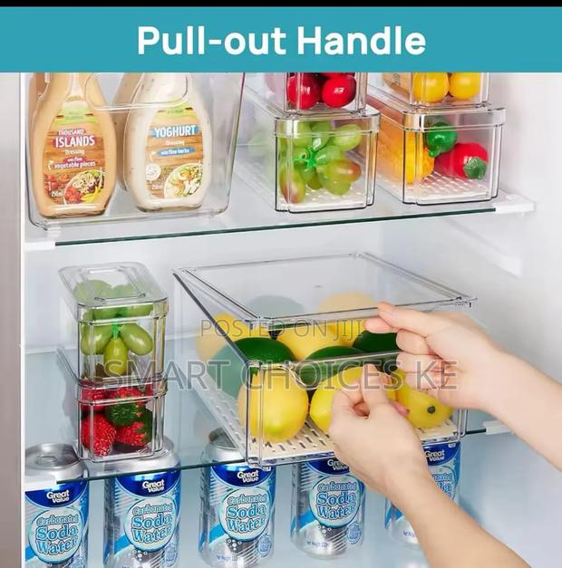 7pc Bpa-Free Stackable Acrylic Fridge Organizer - thumbnail 4
