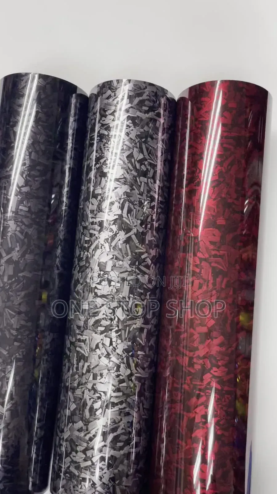 1.5x1mtr Vinyl Wrap With Forged Carbon Fiber Design in Red or Black