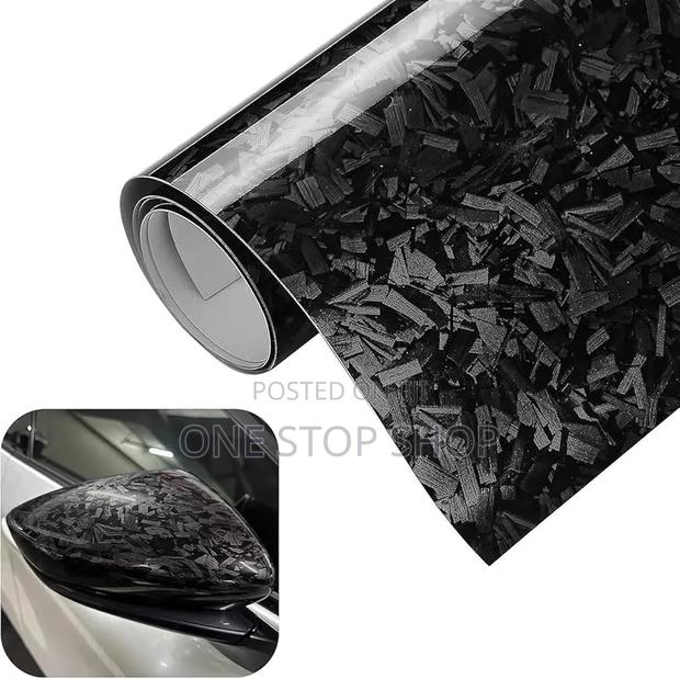 1mtr Forged Carbon Fiber Finish Vinyl Wrap Styling Selfadhesive Stick