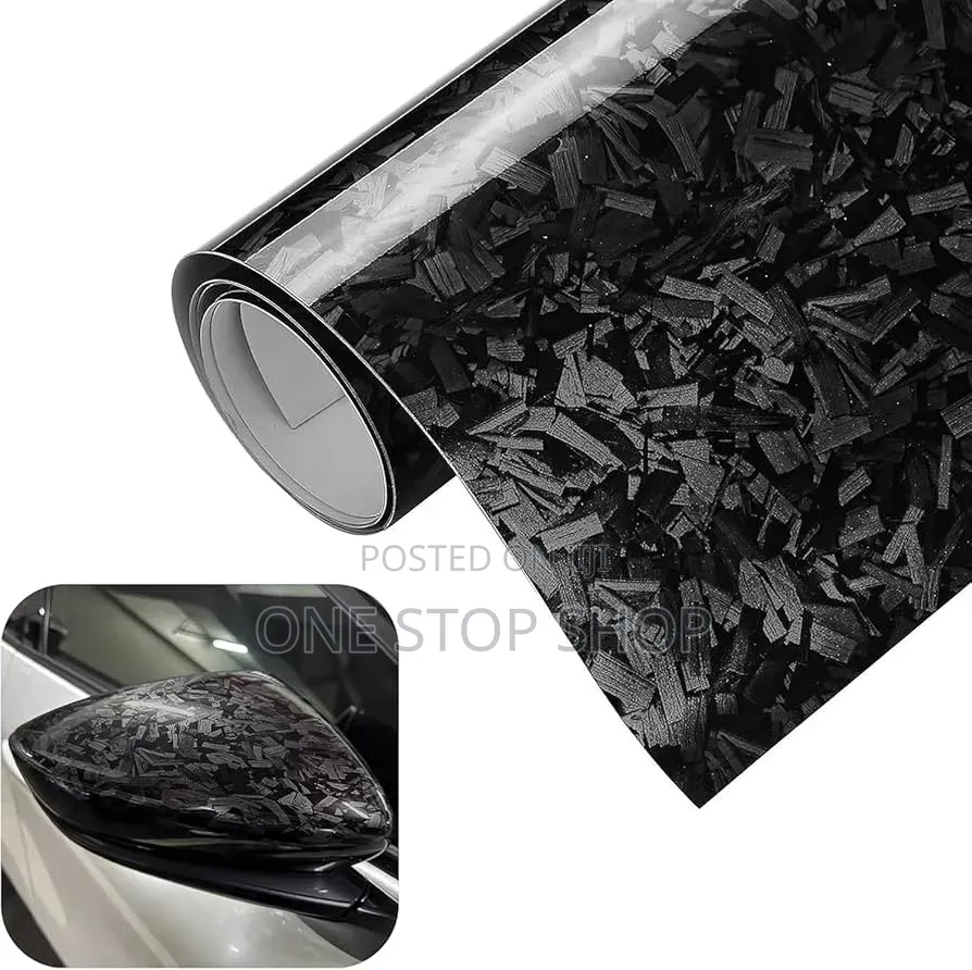 1mtr Forged Carbon Fiber Finish Vinyl Wrap Styling Selfadhesive Stick