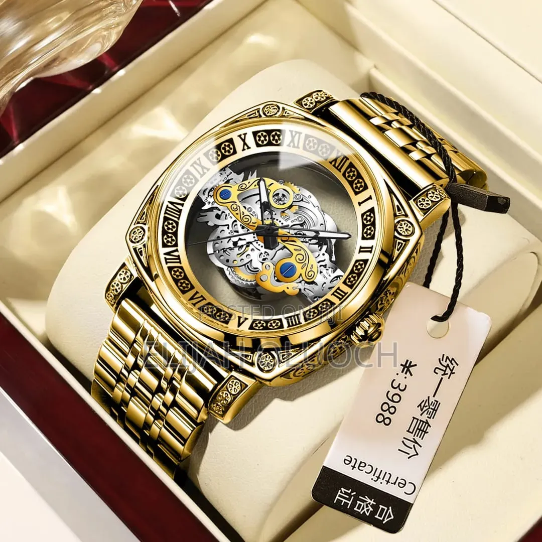 Gents Skeleton Dial Watch