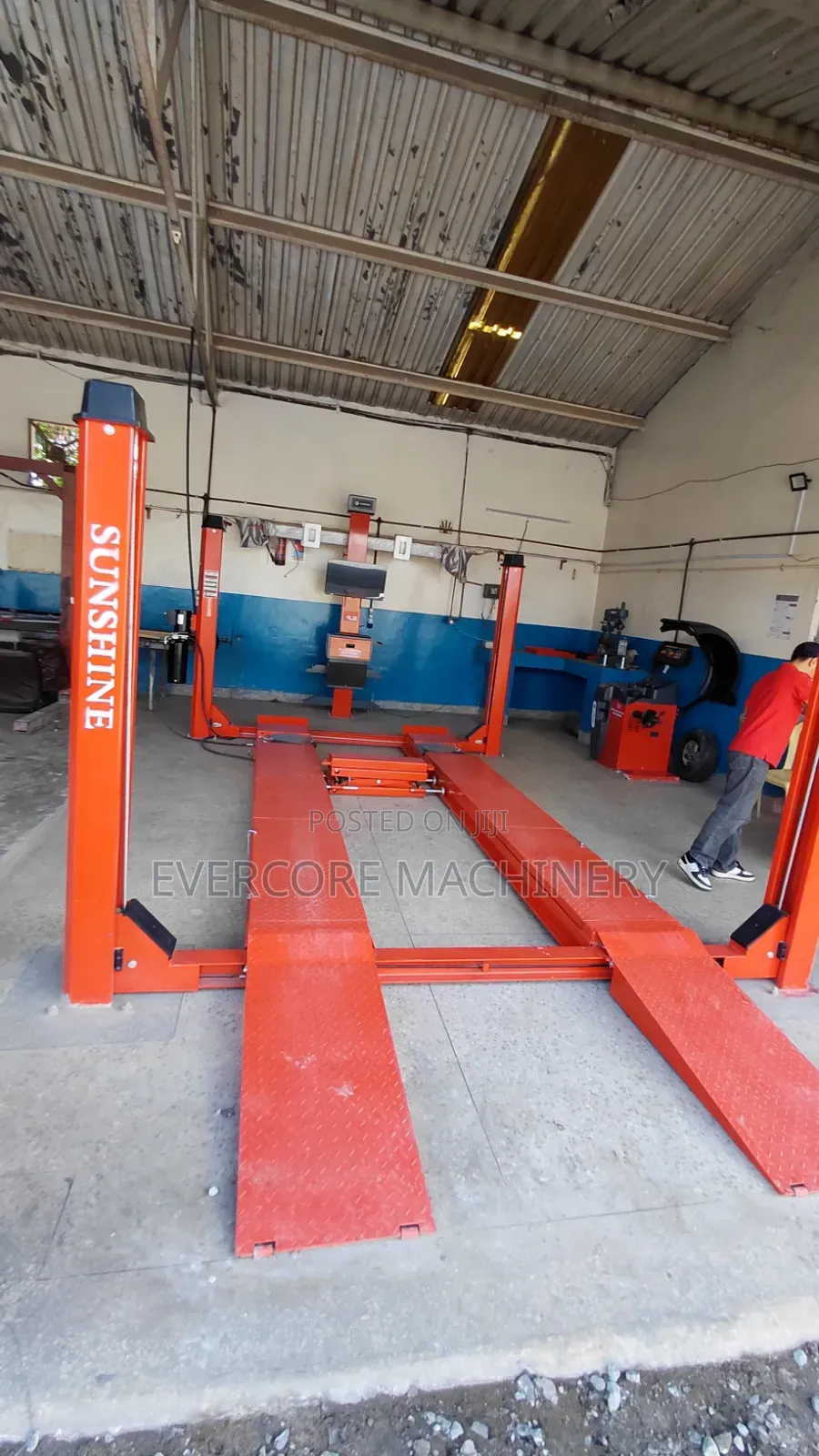 Industrial Wheel Alignment Machine Combo With 4 Post Lift.