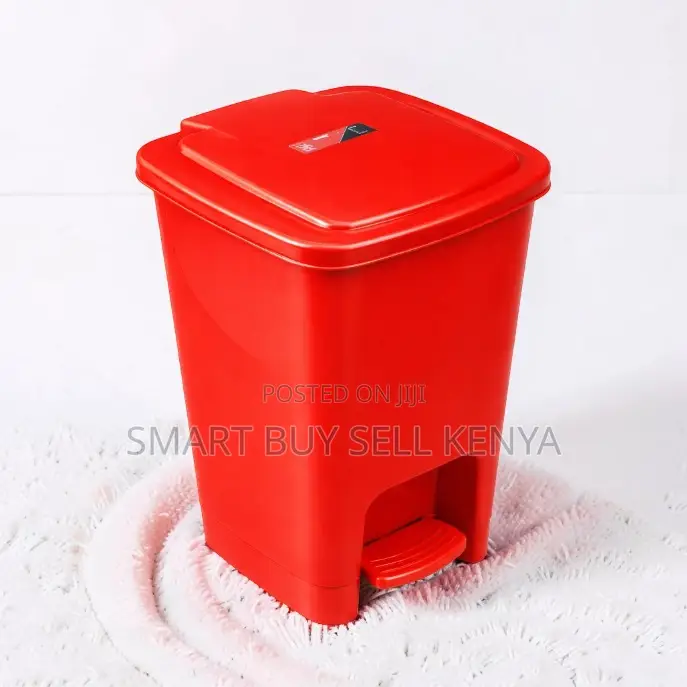 Wide Opening 30 Litres Hard Plastic Step Pedal Waste Garbage Dust Bin