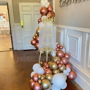 Backdrop Stand Gold Balloon Arch Metal Hire Today