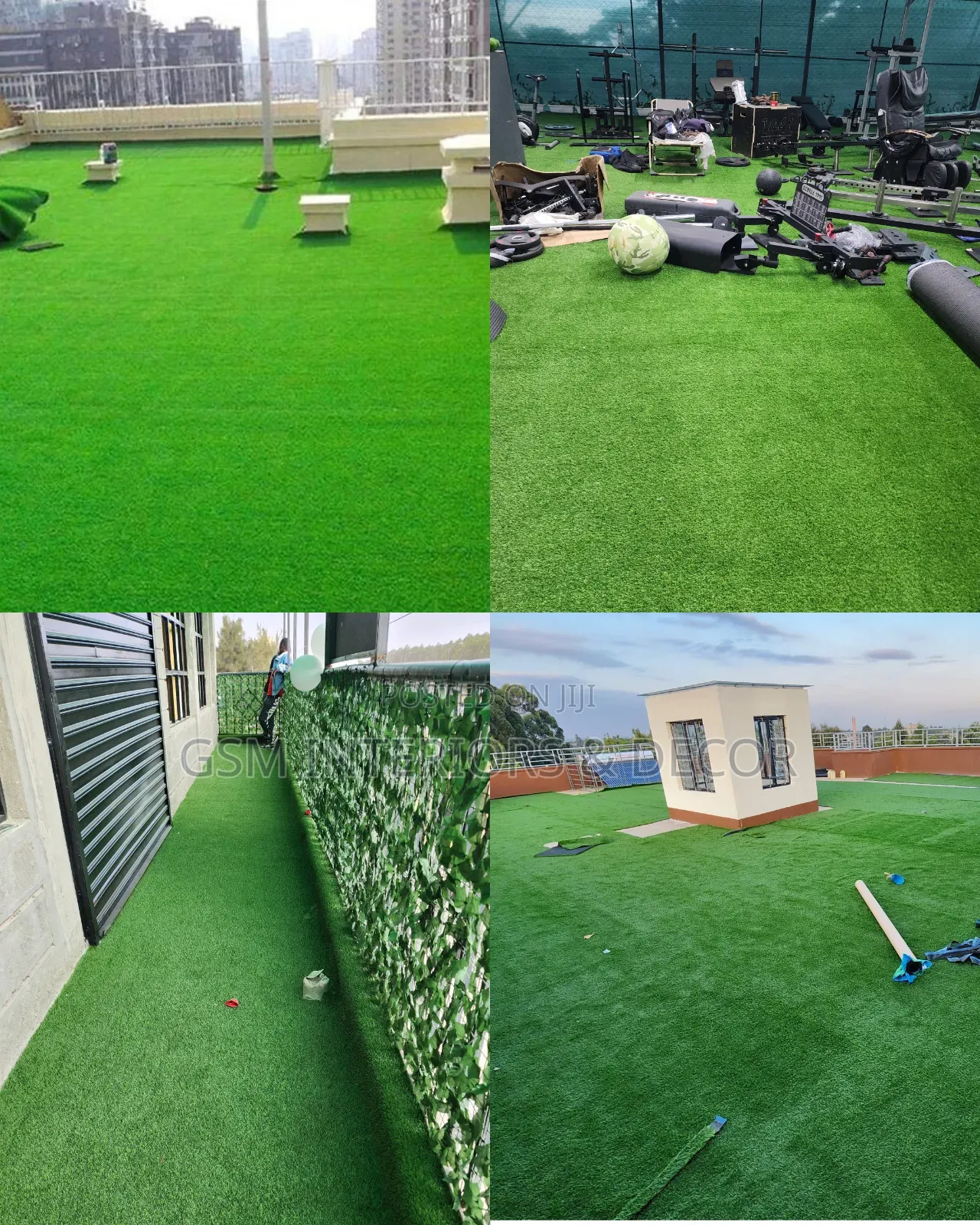 Green Grass Carpets or Artificial Facial Grass