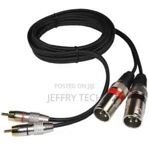 Dual XLR Male to Dual Rca Male Phono Plug Twin Lead / Audio Signal Cab