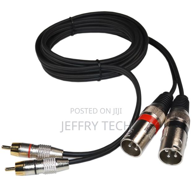 Dual XLR Male to Dual Rca Male Phono Plug Twin Lead / Audio Signal Cab