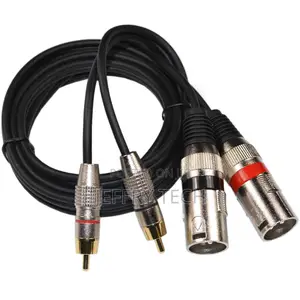 Dual XLR Male to Dual Rca Male Phono Plug Twin Lead / Audio Signal Cab