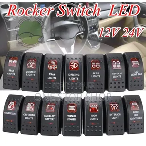 12/24v Laser Etched Led Rocker Switches for Off Road Cars