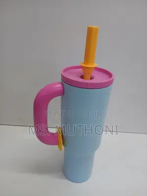 Shein 1050 Ml Stainless Steel Tumblers With Handles and Straws.