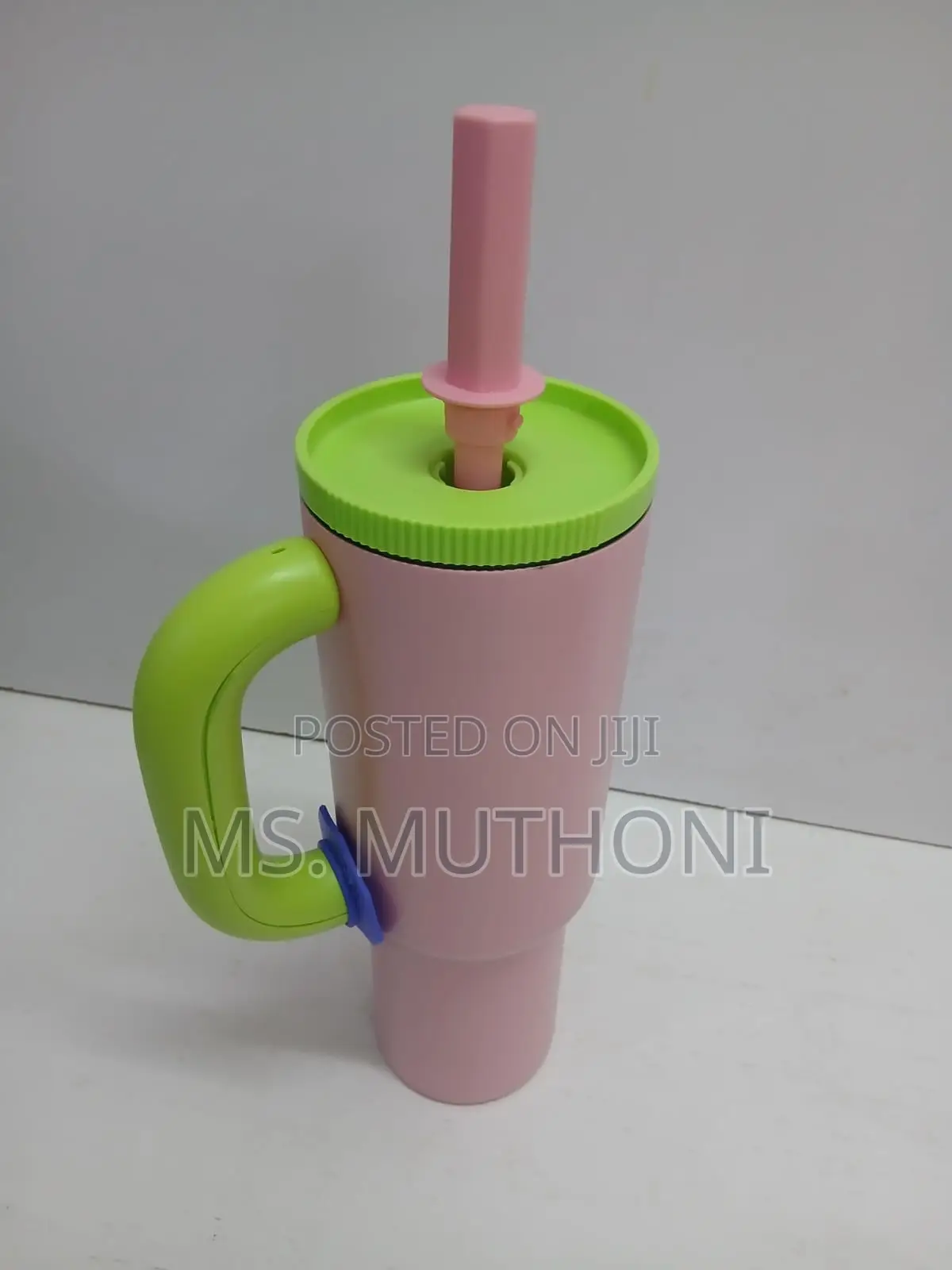 Shein 1050 Ml Stainless Steel Tumblers With Handles and Straws.