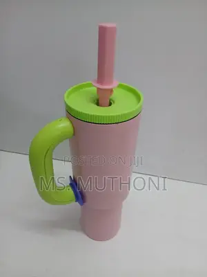 Shein 1050 Ml Stainless Steel Tumblers With Handles and Straws.