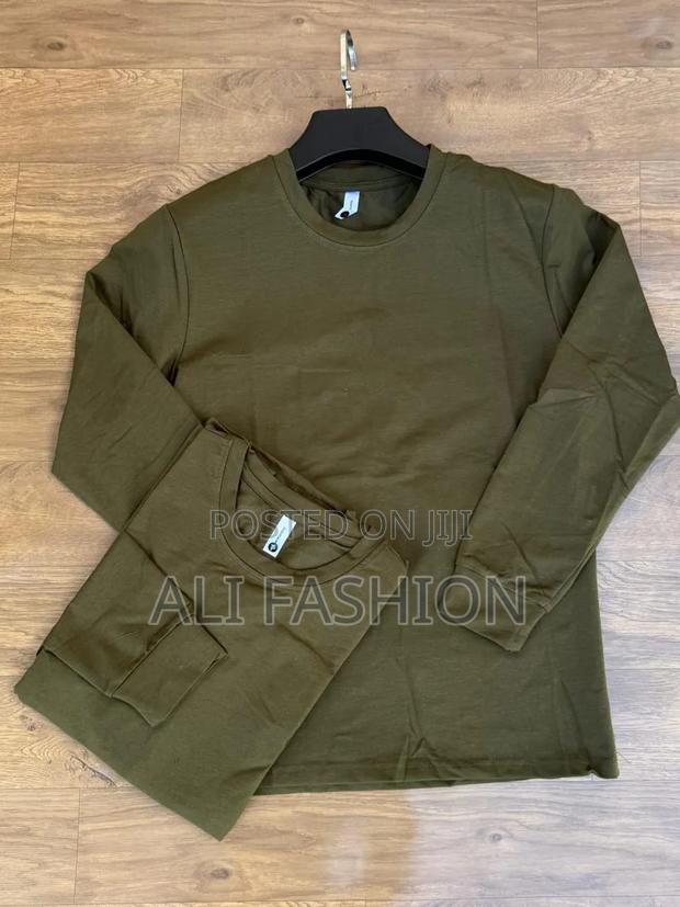Long Sleeved Round Neck Tshirts for Men - thumbnail 2