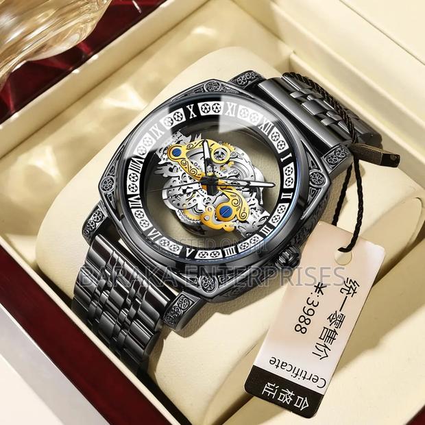 Gents Skeleton Dial Watch - thumbnail 4