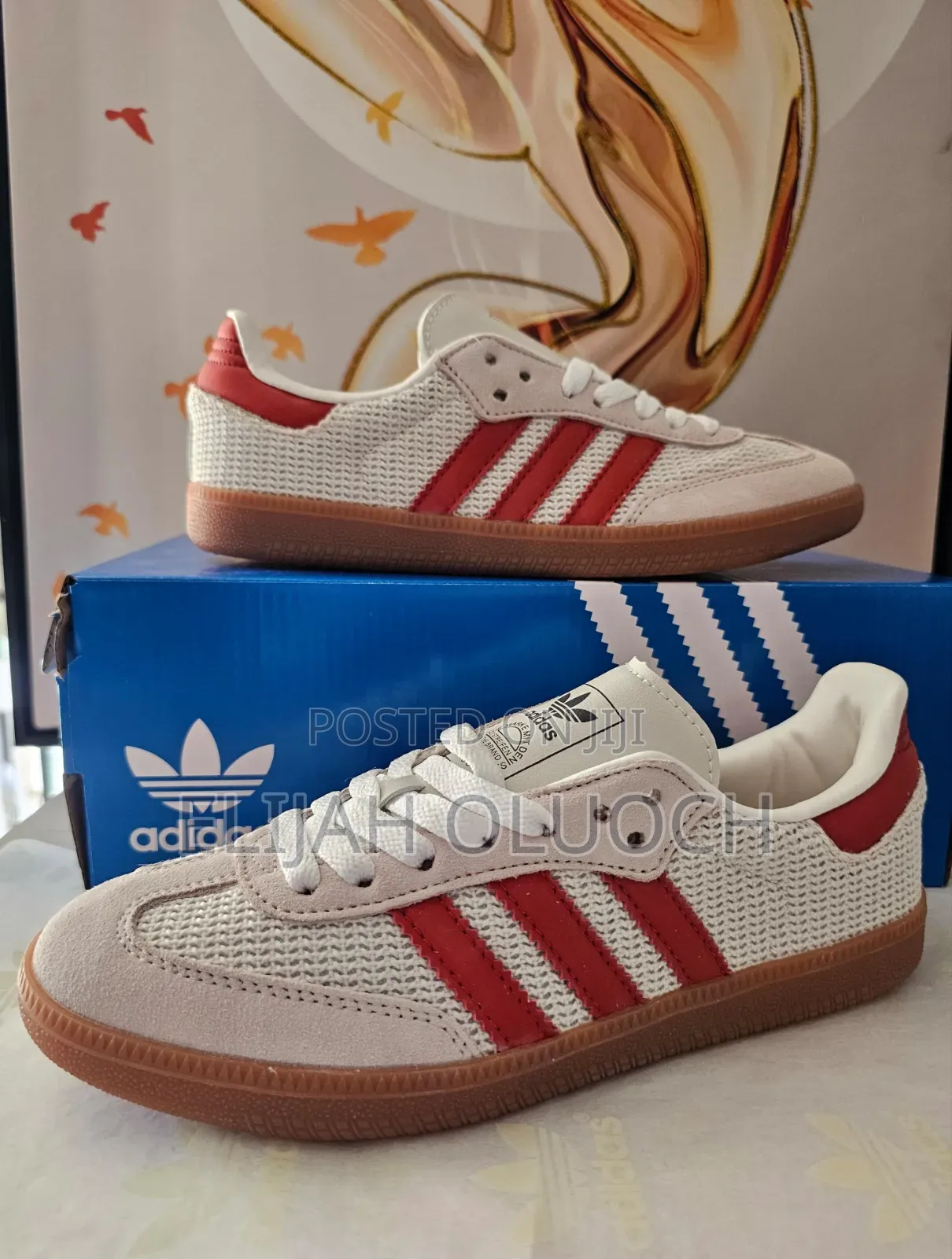 Adidas Samba Og Crystal White Preloved Red. 
Quality