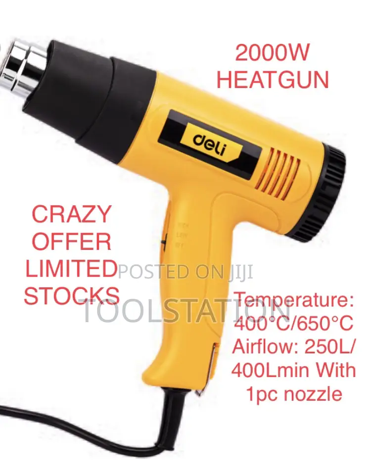 Crazy Offer Heat Gun 2000w Deli Tools Heavy Duty LTD Stock Offer