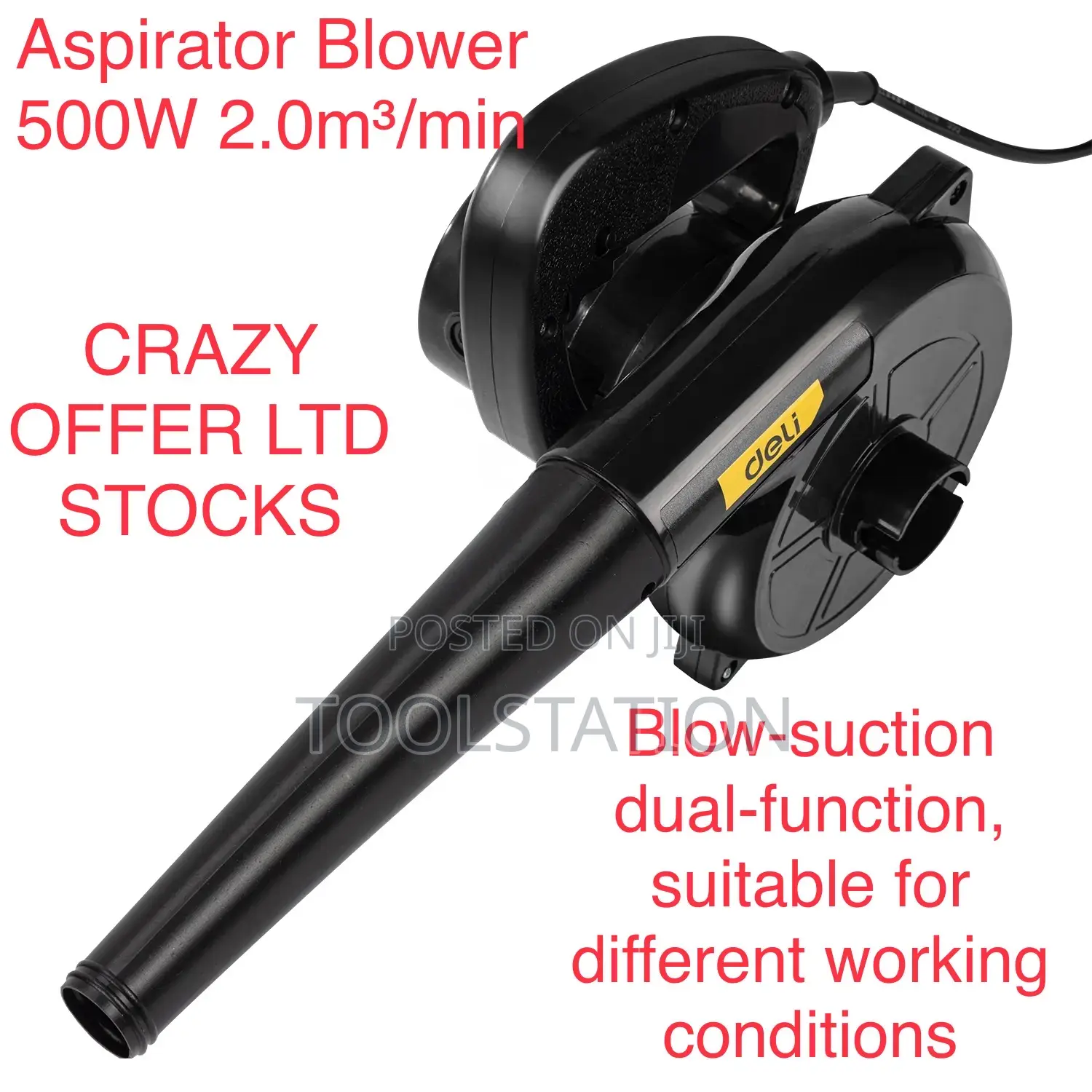 Crazy Offer Aspirator Blower 500w Dual Function Blow and Vacuum