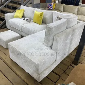 Silver Lounge L-Shape Sofa (5 Seater)