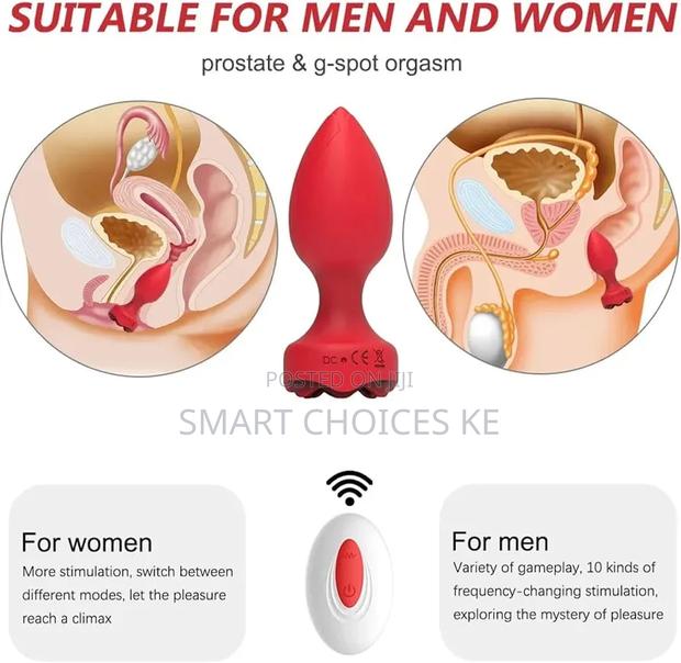 *Rose Toy Anal Vibrator Dildo Butt Plug Vibrator Sex Toys