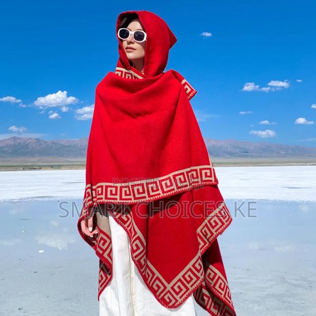 Women's Hooded Wrap Shawl/Poncho - thumbnail 8