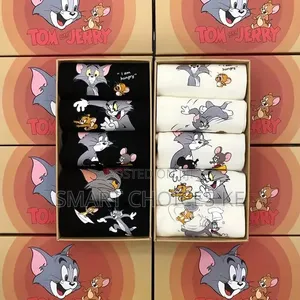 5pairs Ankle Tom and Jerry Cotton Socks Pack Size: Free Size