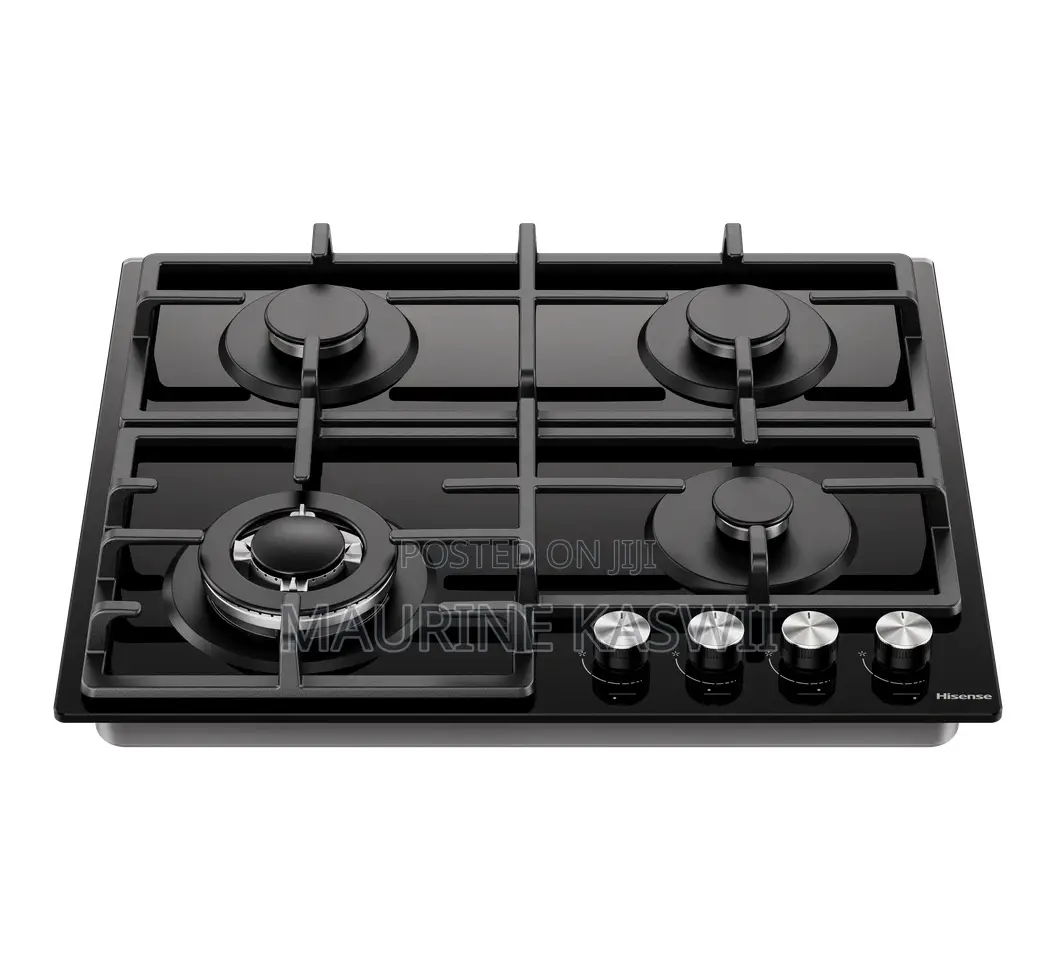 Hisense Hhu60gagb Built in Hob 4 Gas, 60cm – Black Glass