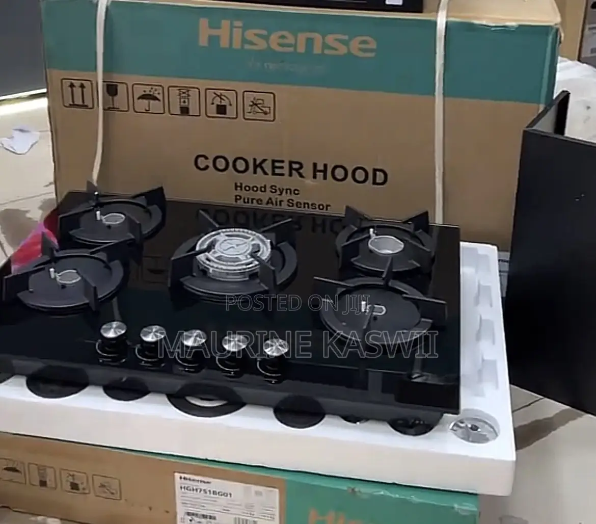 Hisense Hgh751bg01 75cm Built-in Gas Hob – Black Glass