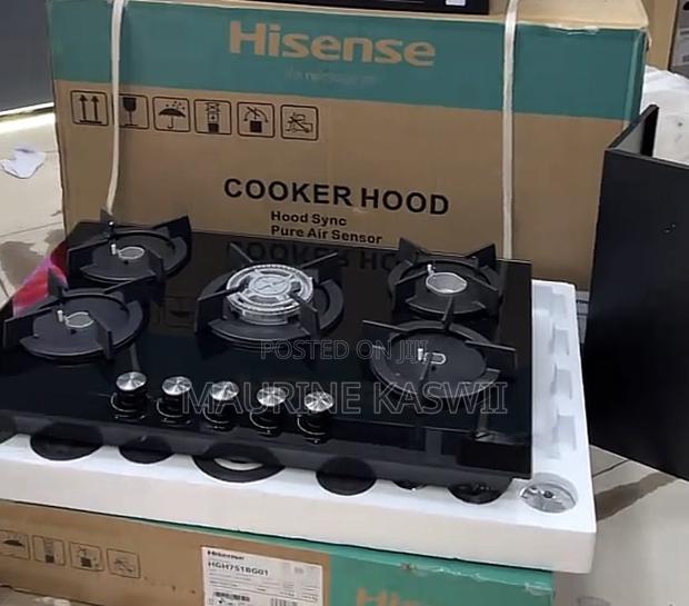 Hisense Hgh751bg01 75cm Built-in Gas Hob – Black Glass