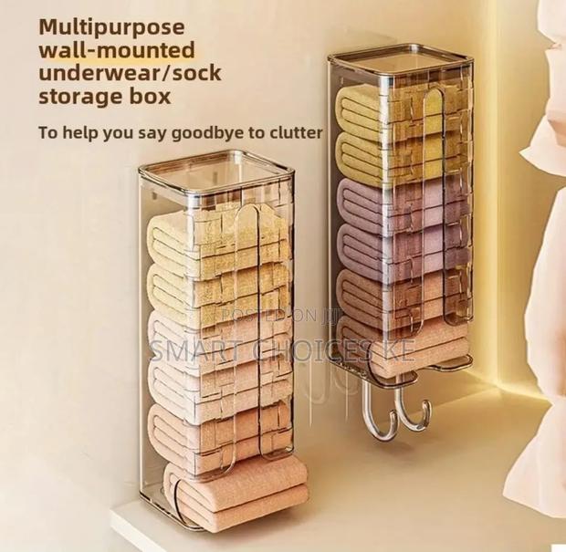 Wall-Mounted Socks Underwear Storage Box - thumbnail 6