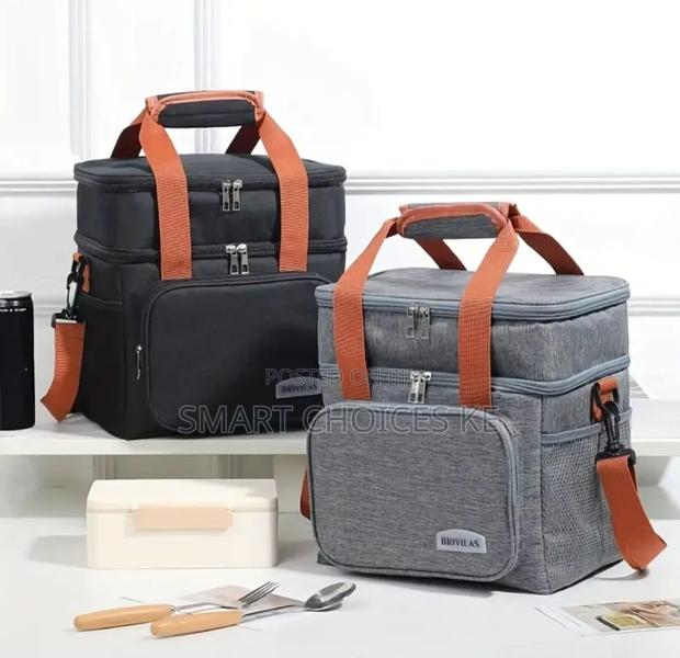 Double Compartment Insulated Lunch Bag - thumbnail 4