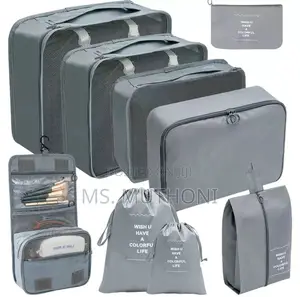9pcs Luggage Suitcase Packing Cubes and Organizers.