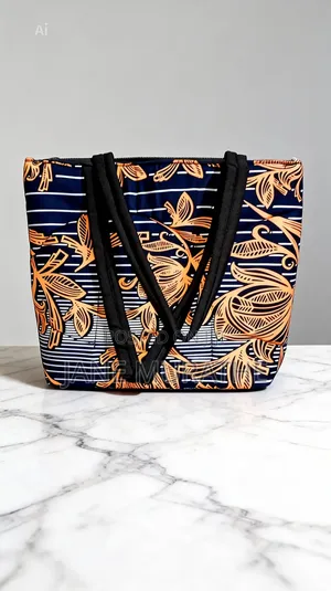 Eco-Friendly Crinkled Kraft Paper Tote Bag With Padded Comfort Handles