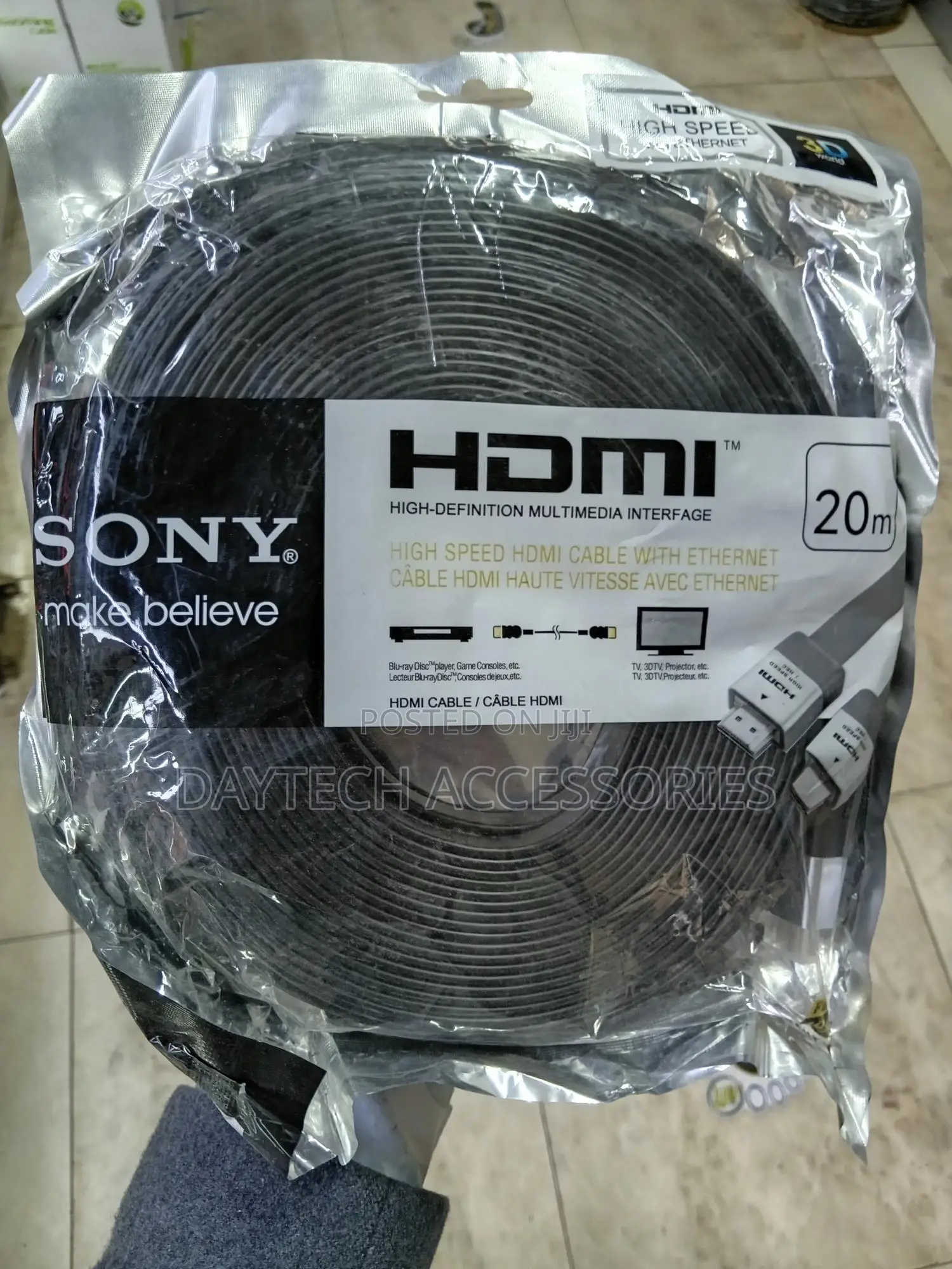 20m Flat High Speed Hdmi Male to Male 1.4 Cable