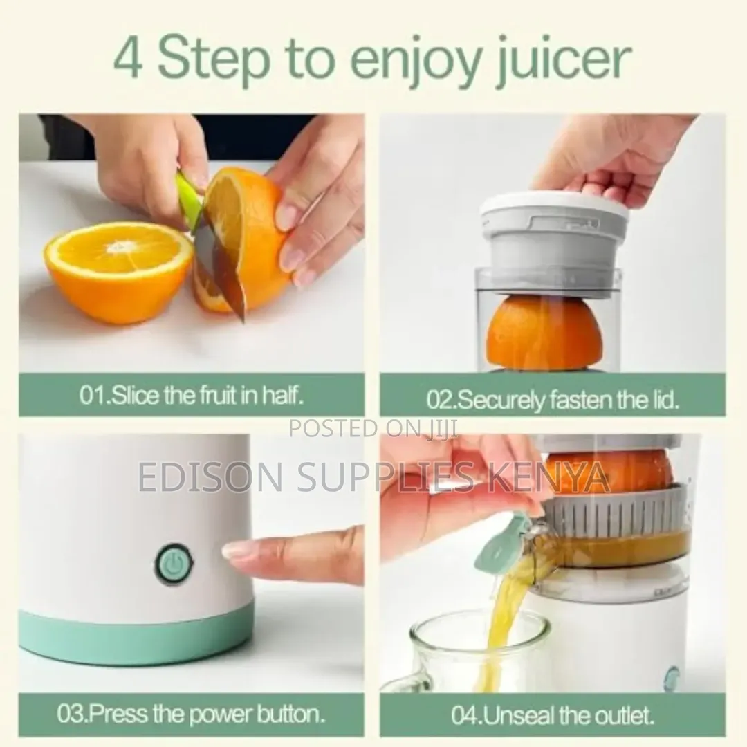Juicer Recharge Orange and Citrus Juicer Cordless Juice Extraction