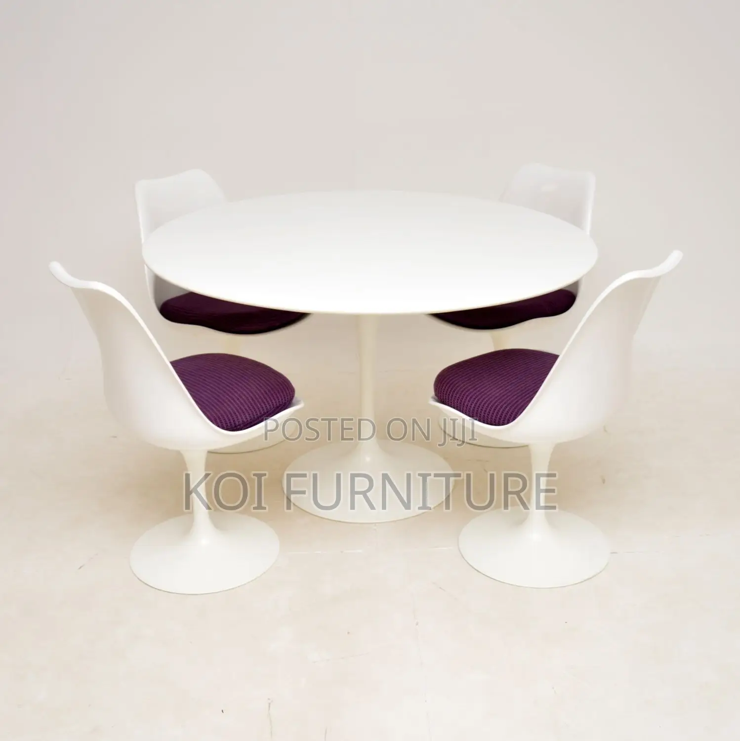Coffee Table; Round Tulip Dining Marble Coffee Table